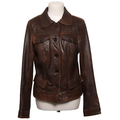 Leather jacket (Brown) from Tommy Hilfiger Cotton, Leather