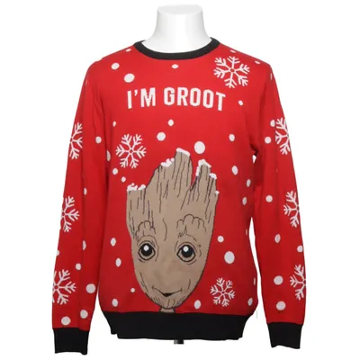 Pull de Noël (Rouge, Noir, Blanc) de Marvel Acrylique, Coton