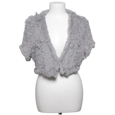 Fur vest (Gray) from Paprika Cotton, Polyester, Rabbit fur