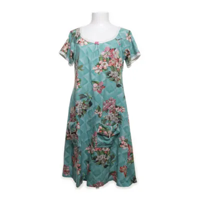 Klänning (Turkos, Flerfärgad) från Margot Bomull, Elastan