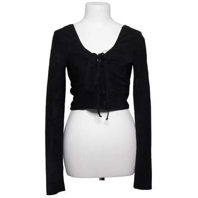 Crop top (Noir) de Noisy May Élasthane, Fibre métallique, Polyamide