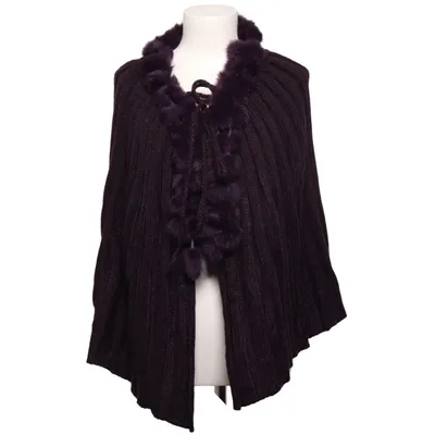 Poncho (Purple) from Only Fashion Nylon, Wool