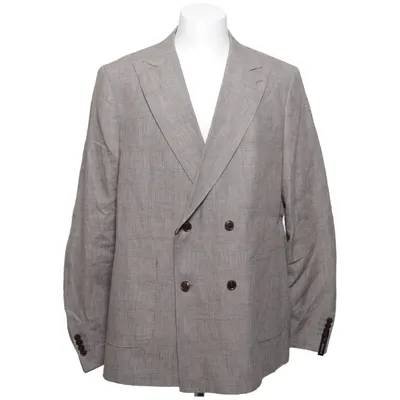 Blazer (Beige) from These Glory Days Linen, Polyester, Viscose