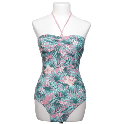 Badpak (Roze, Groen, Wit) van Queentex Elastaan, Polyamide, Polyester