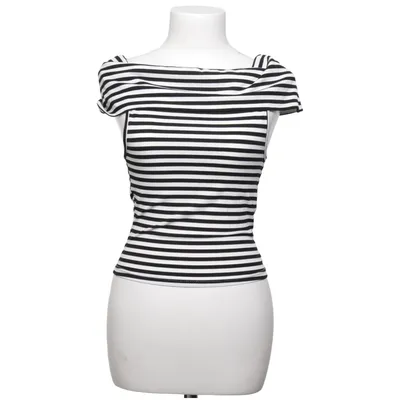 Top (Black, White) from Dazy Elastane, Polyester, Viscose