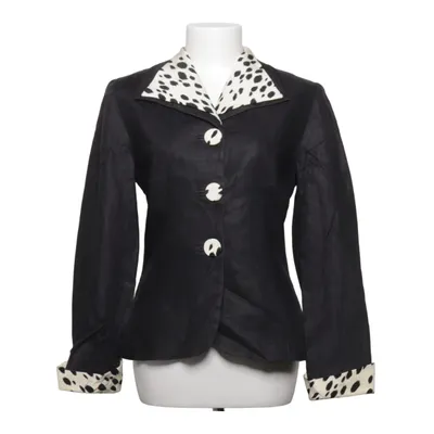 Blazer (Black, White) from Laura Madrigano Acetate, Linen, Silk