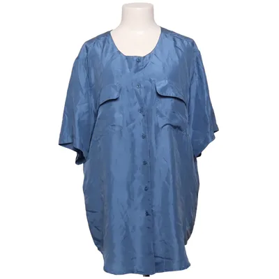 Short sleeve shirt (Blue) from Linnea Silk