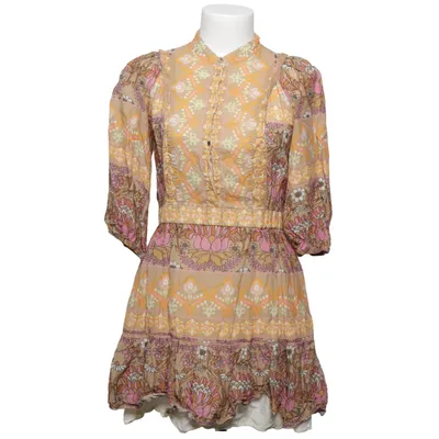 Kjole (Beige, Pink, Flerfarvet) fra Sandro Bomuld, Linned, Viscose