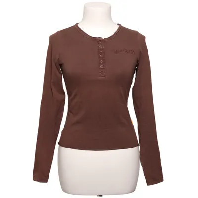 Henley shirt (Brown) from Yes Miss Cotton, Elastane