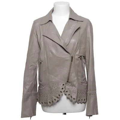 Biker jacket (Gray) from Saopaulo Leather, Polyester