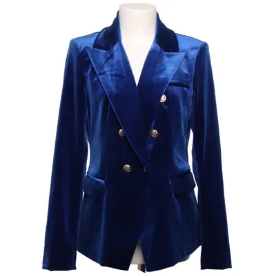 Blazer (Bleu) de Attentif Élasthane, Polyester