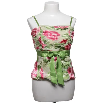 Tank Top (Pink, Green, White) from Kaliko Polyester, Silk, Viscose