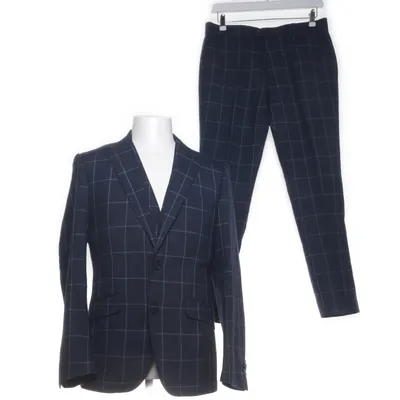 Suit (Blue) from Gianni Feraud Polyester, Wool, Viscose
