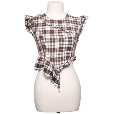 Top (Braun, Weiß) von Reclaimed Vintage Baumwolle, Viskose