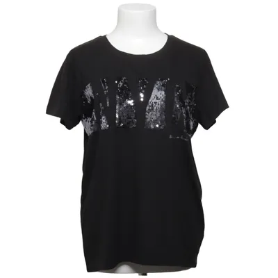 T-shirt (Black, Silver) from Tommy Hilfiger Denim Cotton, Polyester, Viscose