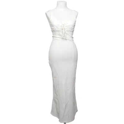 Maxi dress (White) from Gina Tricot Elastane, Polyamide, Polyester, Viscose