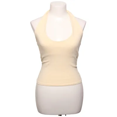 Neckholder Top (Beige) von Zara Baumwolle, Elasthan