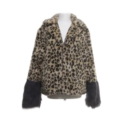 Winter jacket (Beige, Multicolored) from Hanna Schönberg x NA-KD Acrylic, Polyester, Faux fur