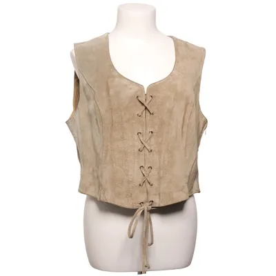 Gilet en cuir (Beige) de Alphorn Cuir