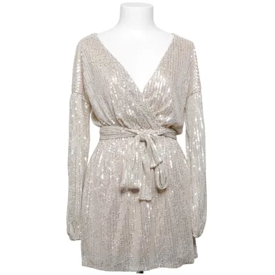 Robe de cocktail (Beige, Argent) de Dennis Maglic Coton, Polyester