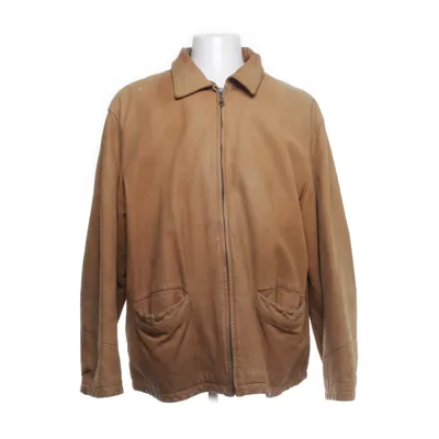 Leather jacket (Brown) from Trapper Cotton, Nylon, Polyester, Leather
