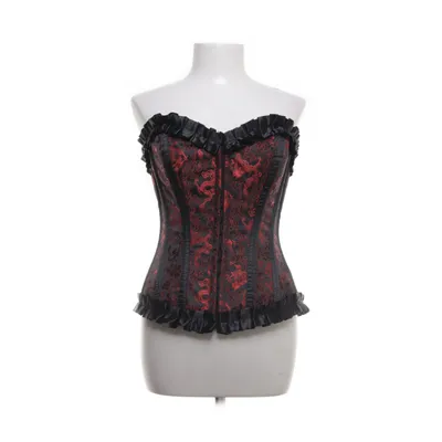 Korset (Zwart, Rood) van Burleska Katoen, Polyester