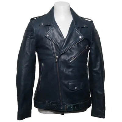 Biker jacket (Blue) from BLK DNM Leather, Polyester