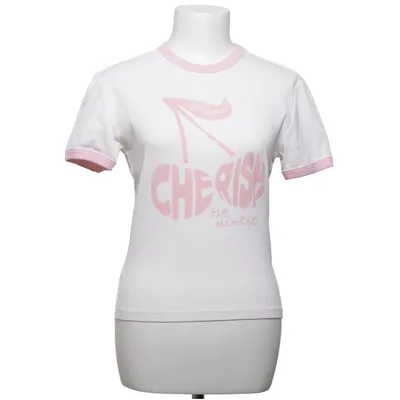 T-shirt (Weiß, Pink) von Oh April Baumwolle, Elasthan