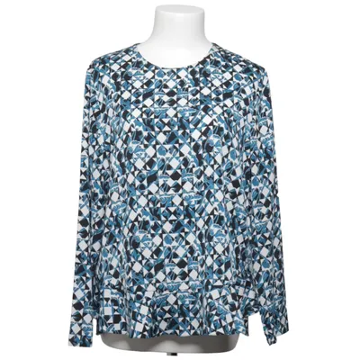 Blouse (Blue, Black, White, Multicolored) from Diane von Furstenberg Elastane, Silk