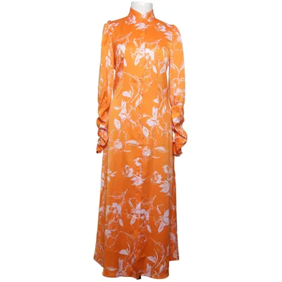 Långklänning (Orange, Vit) från YAS Elastan, Återvunnen polyester