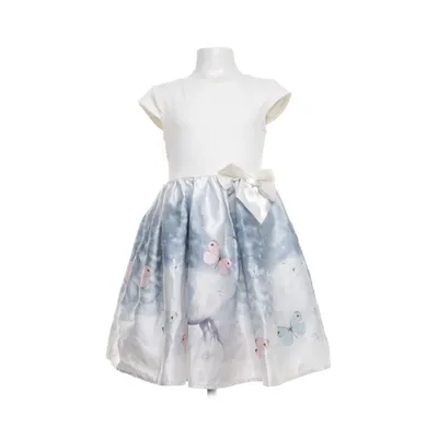 Dress (White, Blue, Multicolored) from H&M Polyester, Viscose, Elastane