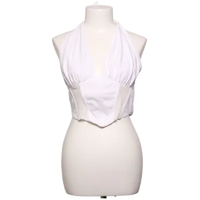 Neckholder Top (Weiß) von Bershka Baumwolle, Polyester