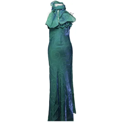 Evening gown (Blue, Green) from Yves Calin Polyester, Viscose