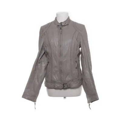 Läderjacka (Grå) från Oakwood Bomull