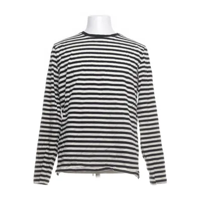 Langærmet t-shirt (Sort, Hvid) fra H&M Man Bomuld
