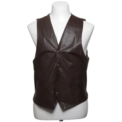 Läderväst (Brun) från A.B.A Collection Skinn, Polyester