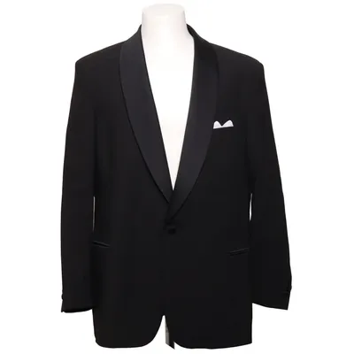 Tuxedo jacket (Black) from Royal Black Elastane, Polyester, Wool