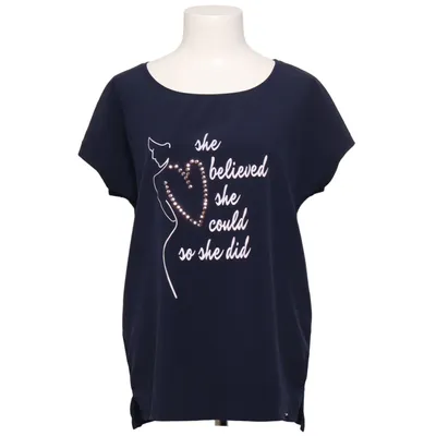 T-shirt (Blue) from Quiosque Elastane, Polyester