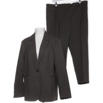 Kostym (Brun) från Next Elastan, Återvunnen polyester, Viskos