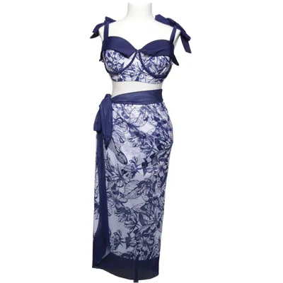Badset (Blå, Vit) Elastan, Polyester