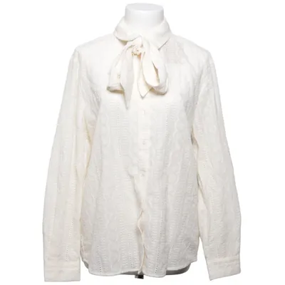 Pussy bow blouse (Beige) from Maison 123 Cotton, Polyester