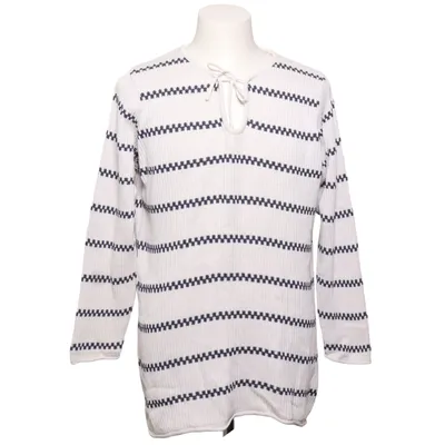 Pull-over (Blanc, Bleu) de Insperia Coton