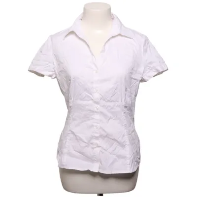 Korte mouwen shirt (Wit) van Comma Katoen, Elastaan, Polyamide