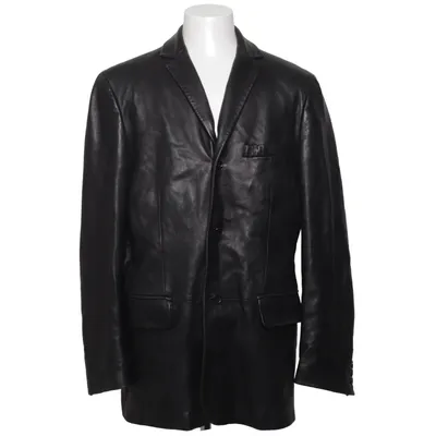 Blazer en cuir (Noir) de Hugo Boss Cuir