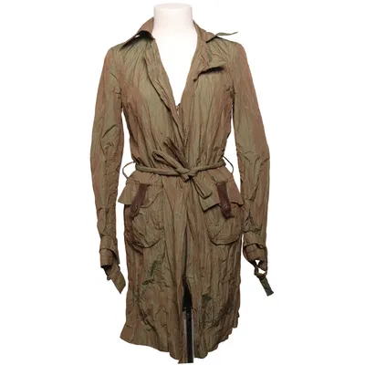Trench-coat (Vert) de Rick Cardona Acétate, Fibre métallique, Polyester