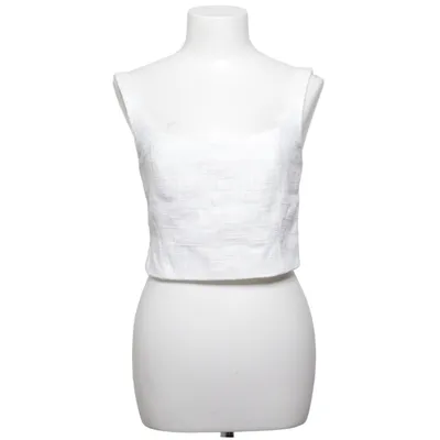 Crop top (Blanc) de Abercrombie & Fitch Coton, Polyester