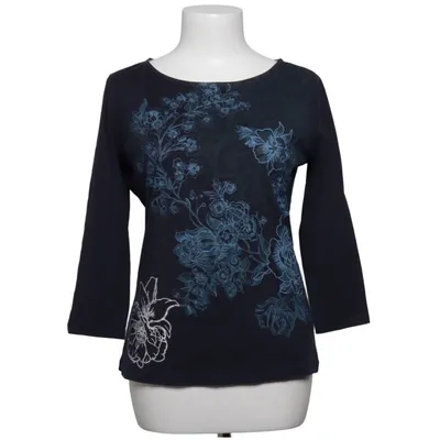 Top (Blue, Black) from Desigual Cotton, Modal