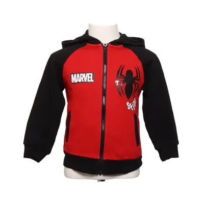 Huvtröja (Röd, Svart) från Marvel Spiderman Bomull, Elastan, Polyester