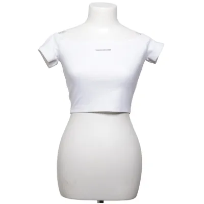 Crop top (Blanc) de Calvin Klein Jeans Élasthane, Polyester, Viscose