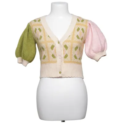 Cardigan (Green, Pink, Multicolored) from Zara Acrylic, Elastane, Polyester